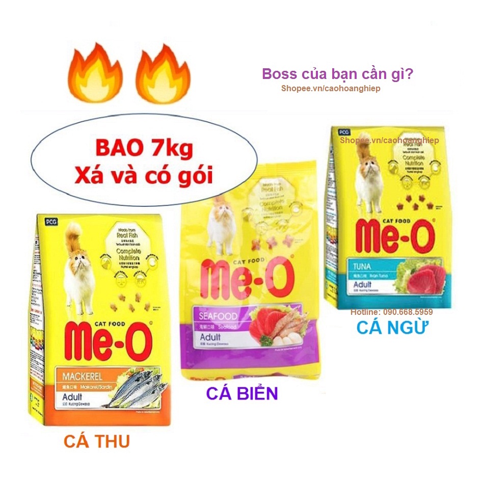 Hạt khô cho mèo lớn Me-O 7kg - Bao nguyên không chia từng gói nhỏ bên trong