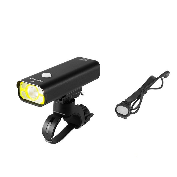 Đèn pha Rockbros Bóng Led 4000mah bằng nhôm siêu nhẹ chống thấm nước kèm sạc USB thiết kế tiện dụng cho xe đạp