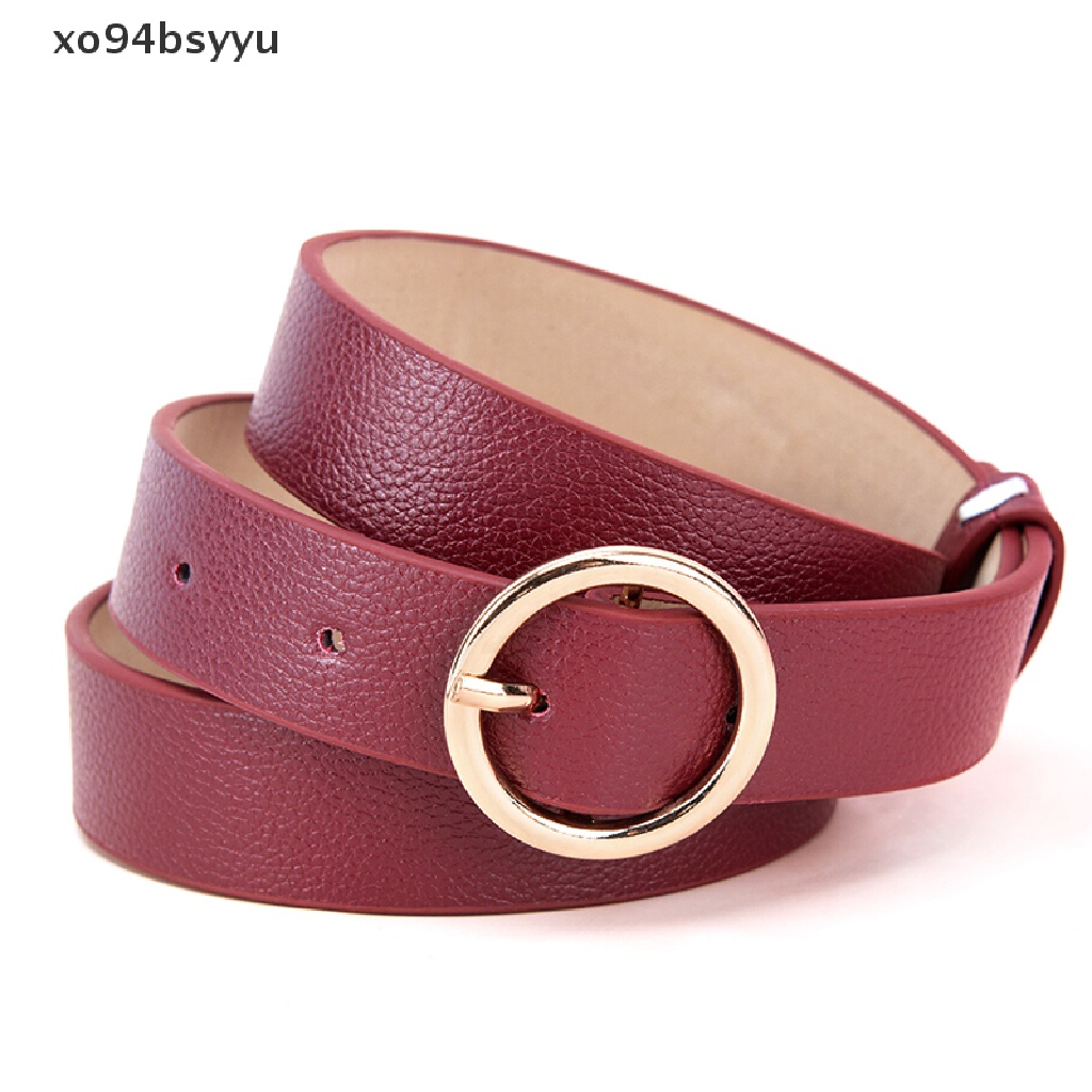 Thắt Lưng Da Pu Khóa Tròn Kim Loại Phong Cách Boho Thời Trang Cho Nữ xo94bsyyu