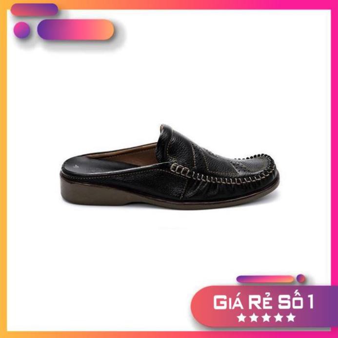 Giày sabo nam Huy Hoàng da bò màu đen-HP7127 Sale 11 -op1 - | .