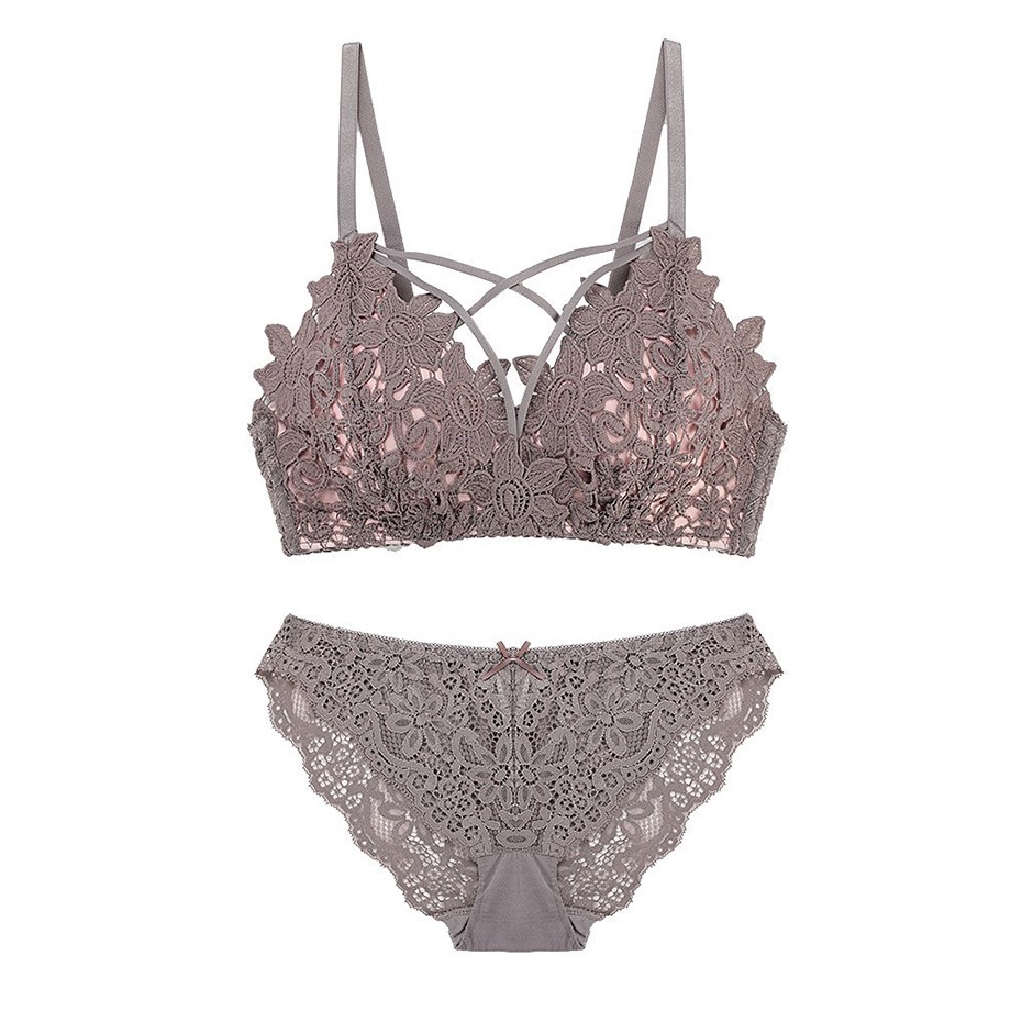 Bộ Đồ Lót Ren Nữ Cao Cấp 1274 Nâu