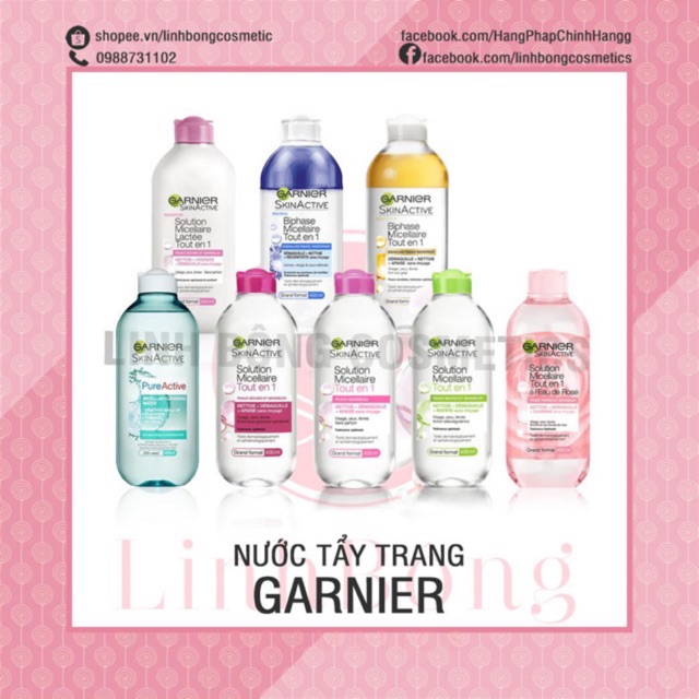 TẨY TRANG GARNIER NỘI ĐỊA PHÁP (kéo xem video và bill mua tại Pháp)