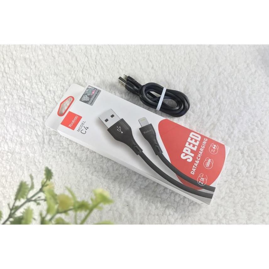 Dây cáp sạc cho iPhone iPad đầu Lightning Yoobao C4 dài 1m - Hàng Chính Hãng