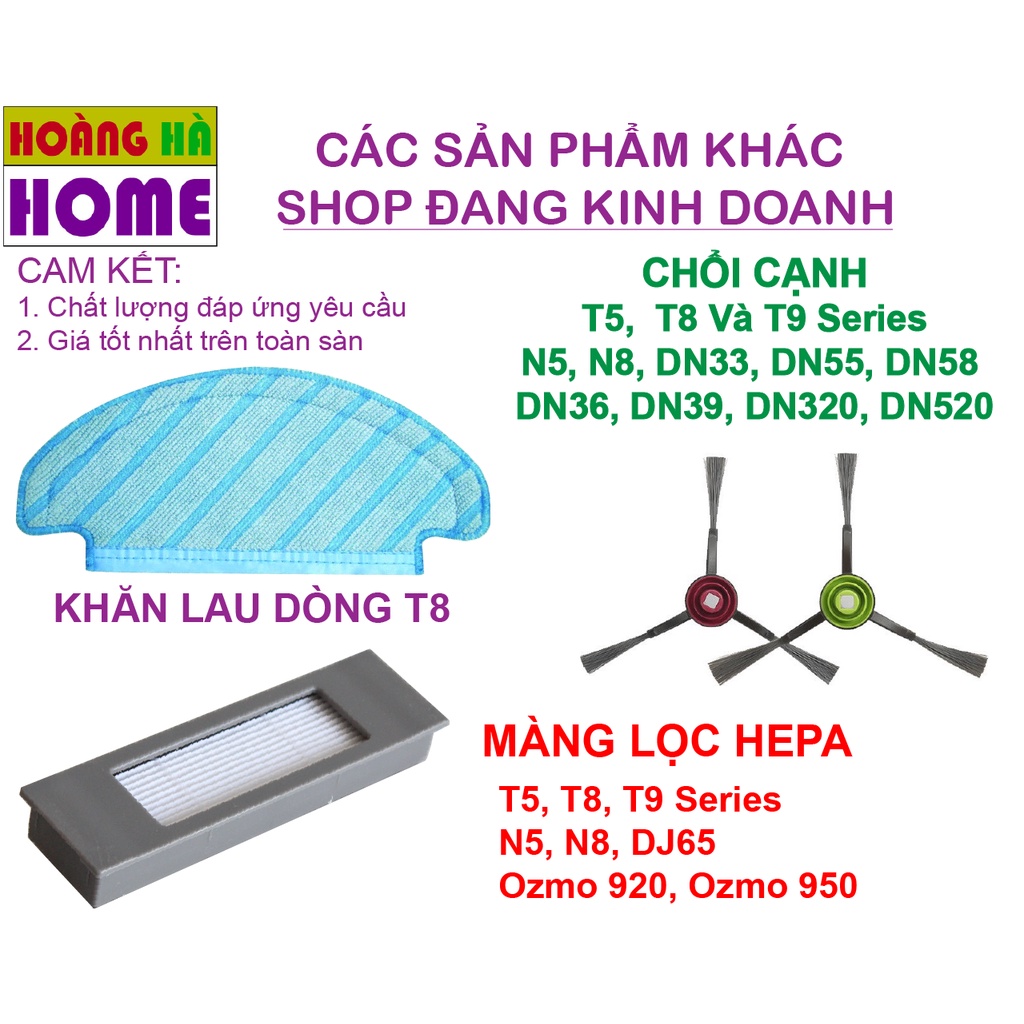 Khăn lau rung robot ecovacs deebot T8 T9, Giẻ lau rung robot deebot T8 T9 ozmo t9