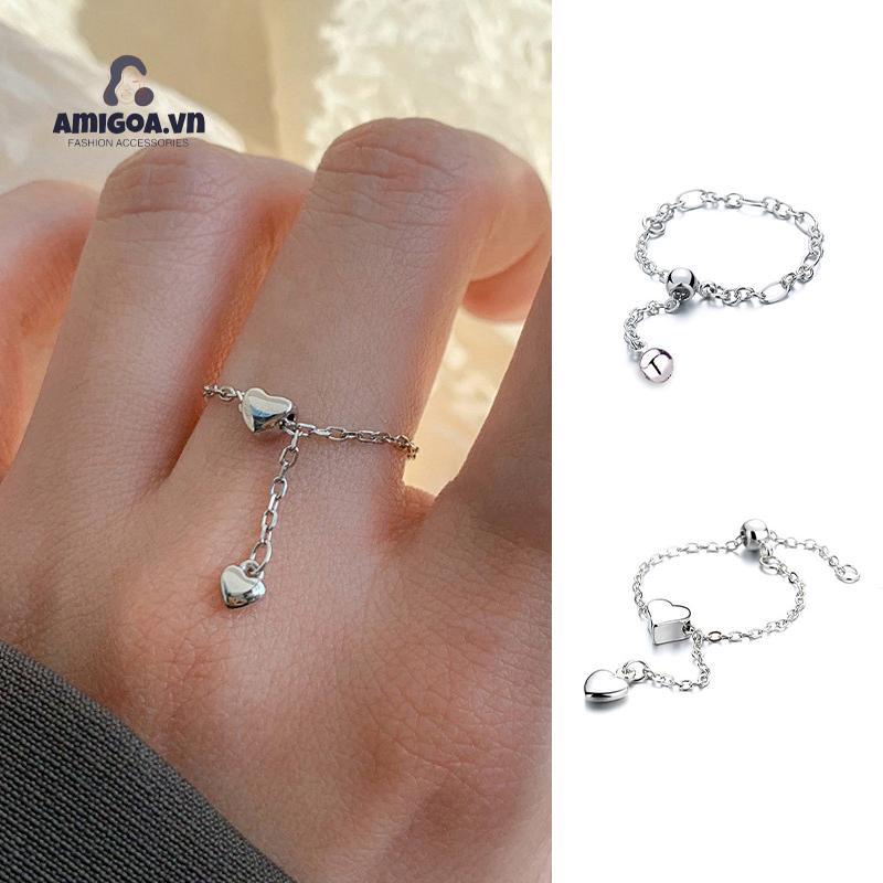 ✨✨ Nhẫn Dạng Chuỗi Xích Tình Yêu Phối Tua Rua Cá Tính Hợp Thời Trang Cho Nữ