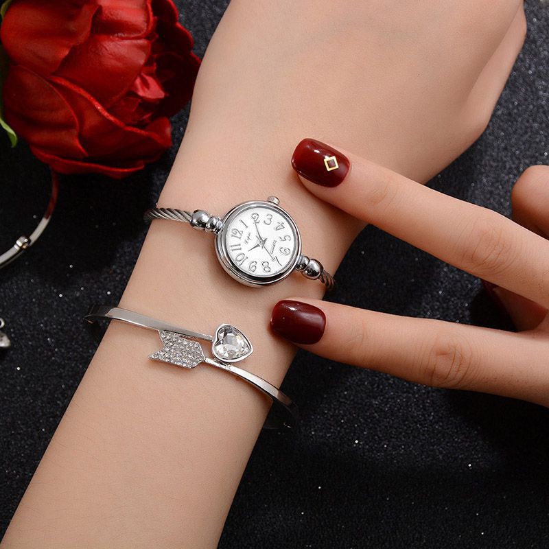 [Baywellfashion]Đồng hồ đeo tay dạng vòng cổ điển cho nữ