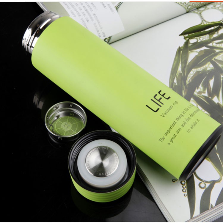 Bình giữ nhiệt - Bình Life Vaccum 450ml TẶNG kèm 2 thìa inoxmới