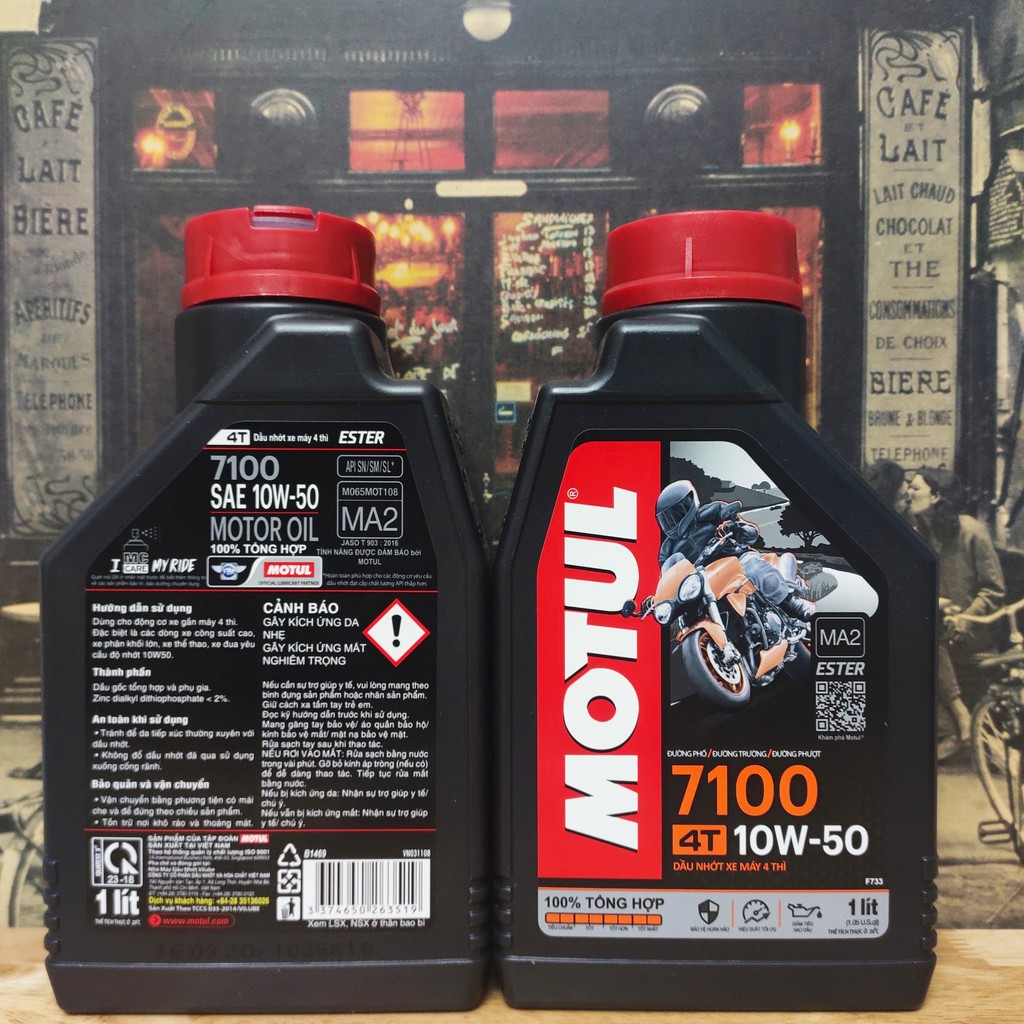  Nhớt Motul 7100 4T 10w50 ( xe số, côn tay)