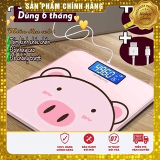 Cân Điện Tử Heo Hồng Sạc USB Không Cần Thay Pin [GIAO NHANH 2H]