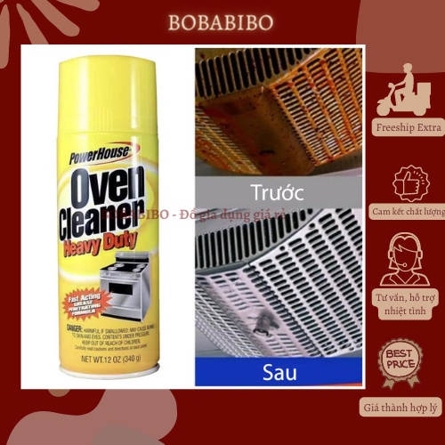 Chai Xịt Bọt Oven Cleaner Vệ Sinh Lò Vi Sóng, Lò Nướng, Nồi Chiên Không Dầu, Vệ Sinh Nhà Bếp Tẩy Sạch Dầu Mỡ, Vết Bám