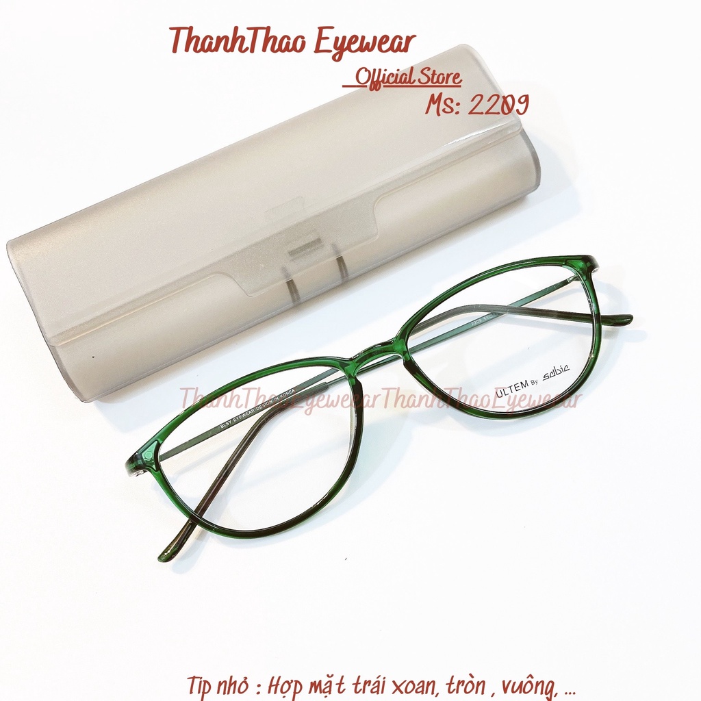 Gọng Kính Cận Mắt Mèo , Kính Mắt THANHTHAO EYEWEAR Nhựa Dẻo Ultem, Mảnh Nhẹ M2209