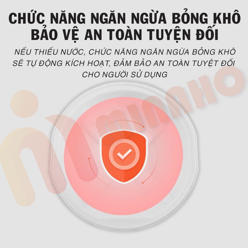 Cặp Lồng Cắm Điện 3 Tầng ruột inox Cao Cấp Giữ Nóng Thức Ăn Liên Tục MINAHO