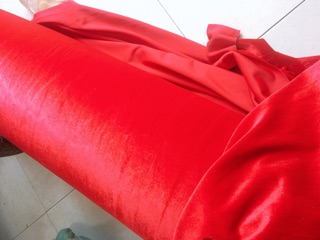 Combo 5mét vải nhung đỏ 7 biên
