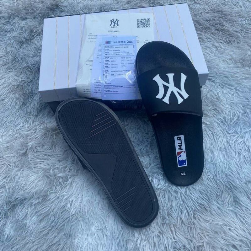 Dép quai ngang nam MLB in chữ NY kiểu dáng trẻ trung,cao 3cm.Hải Anh Shop