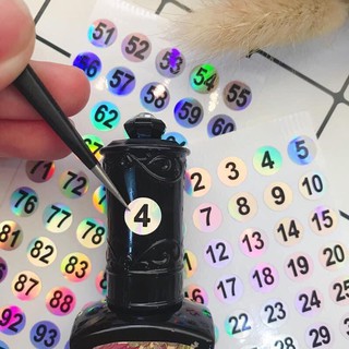 Tem dán số chai sơn, Tấm dán từ 01-100
