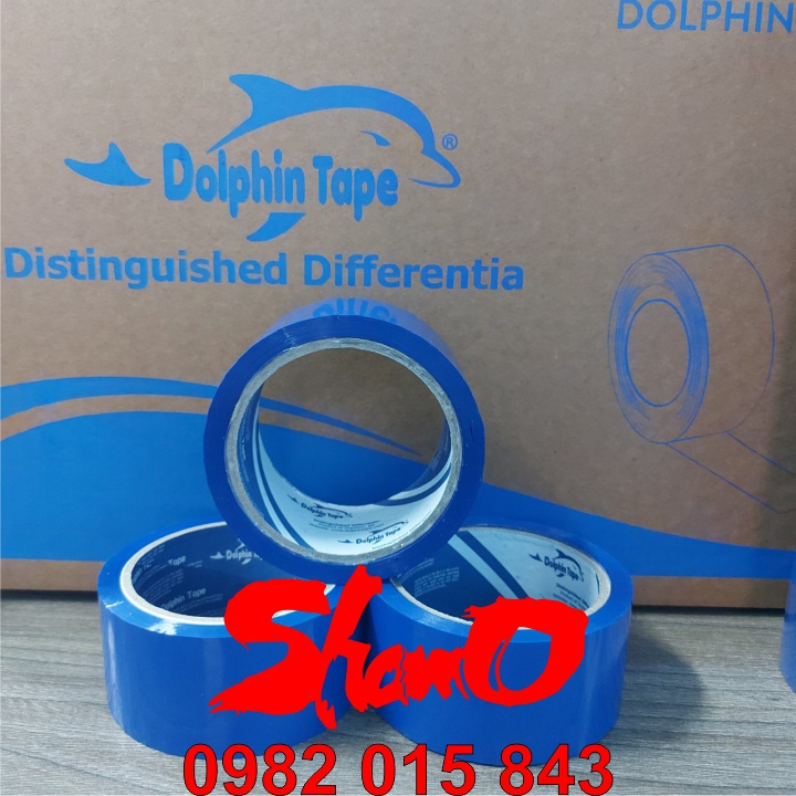 Băng keo xanh dương  – Băng dính xanh trơn OPP chuyên dùng trong đóng gáy sổ sách và đóng gói cod