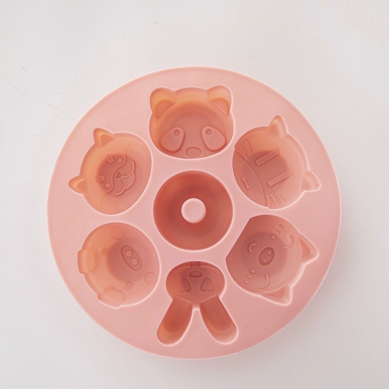 Khuôn silicon làm bánh, pudding hình thú - hấp bánh