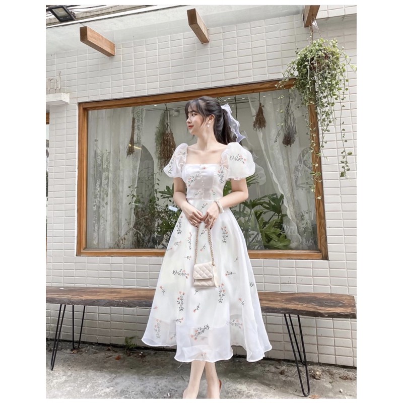 ORGANZA FLORAL MAXI - MAXI TƠ 2 LỚP HOA BAY | BigBuy360 - bigbuy360.vn