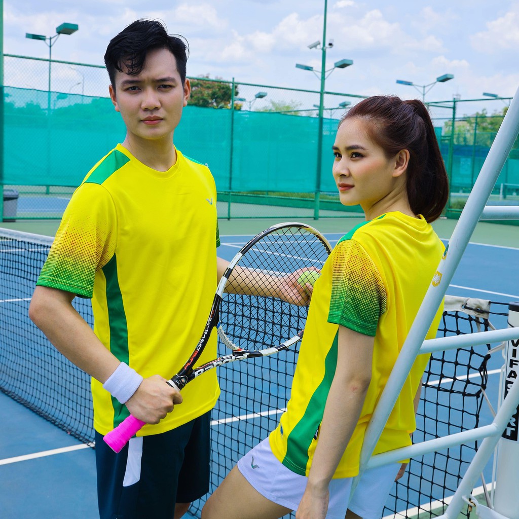 Áo COUPLE THỂ THAO TENNIS nam nữ, áo fỏm đẹp, chất lượng, thấm hút mồ hôi