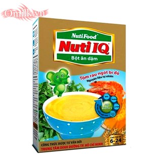 Bột ăn dặm Nuti Tôm rau ngót bí đỏ
