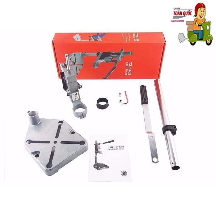Khung gắn máy khoan kèm ê tô khung đế gắn khoan tay thành khoan bàn