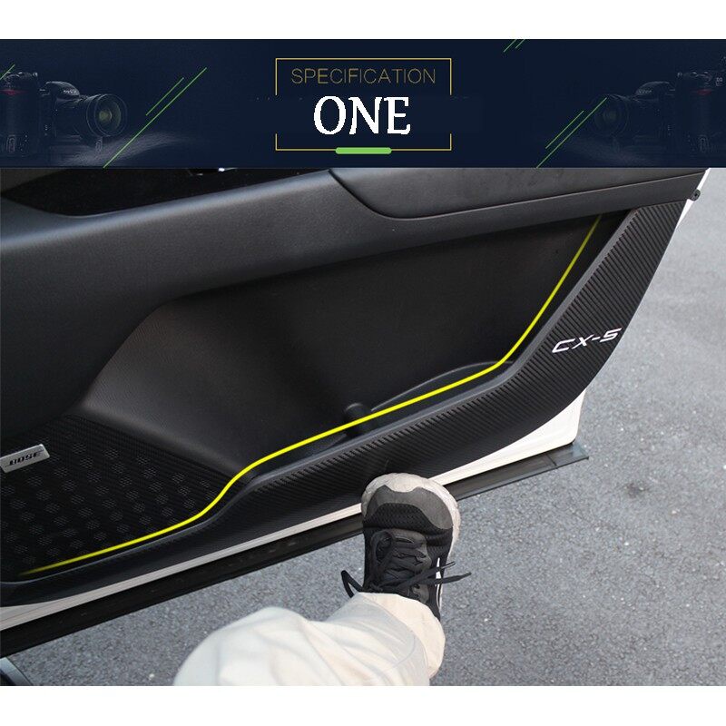 Miếng Dán Bảo Vệ Cửa Xe Hơi Mazda CX-5 CX5 Bằng Sợi Carbon Chống Đá