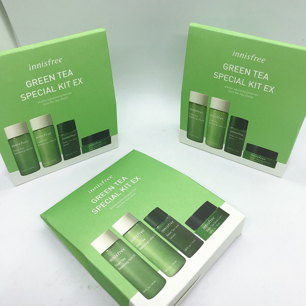 Bộ dưỡng da - Bộ Kit Innisfree Trà xanh Grean tea Special Kit EX Hàn Quốc 4 món Mẫu Mới