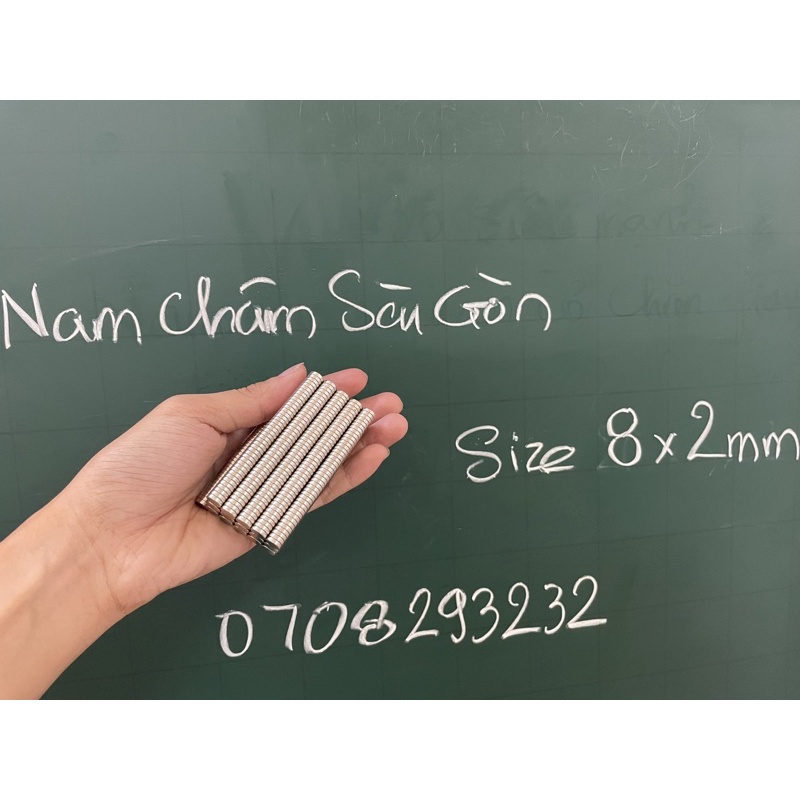 [NCSG] 50 viên Nam châm vĩnh cửu D8x2mm N35