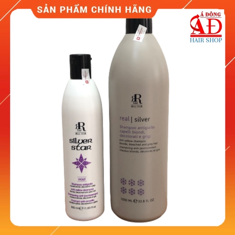 [ CHÍNH HÃNG ] DẦU GỘI TÍM KHỬ VÀNG RR LINE STAR SILVER ITALY