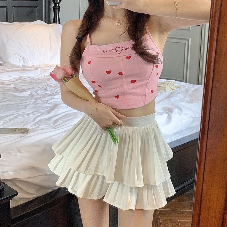 Chân Váy Xếp Ly 2 Tầng Màu Trắng Hàng Loại 2 Siêu Đẹp Freeship,Chân Váy Tầng Ngắn Xếp Ly Xòe Siêu Xinh Mới Nhất Hè | BigBuy360 - bigbuy360.vn