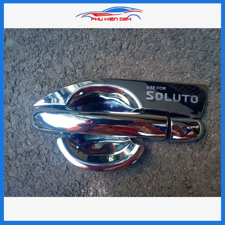 Ốp tay nắm hõm cửa Soluto 2019-2020-2021-2022-2023 mạ crom/vân cacbon chống trầy bảo vệ xe