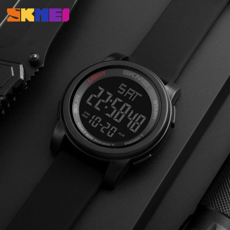 Đồng Hồ Điện Tử Đa Năng SKMEI 1257 Chống Nước Với Dây Đeo Silicon