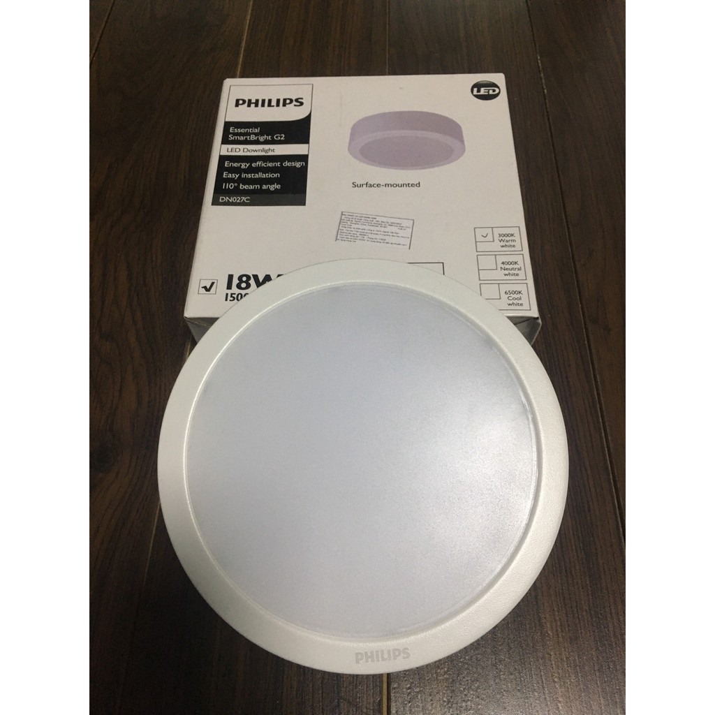 Đèn ốp philips 15W DN027C Led 12 D175 Bảo hành 2 năm