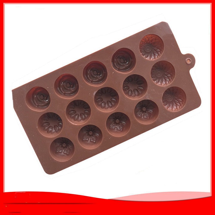HCM - Khuôn silicon nhiều mẫu hoa đổ socola, kẹo dẻo, rau câu viên