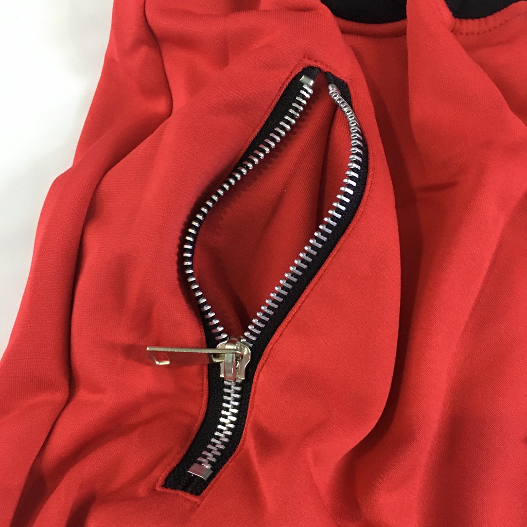 Quần LVFT thun POLY thể thao màu đen đỏ xám co giãn 4 chiều form Body thấm mồi hôi