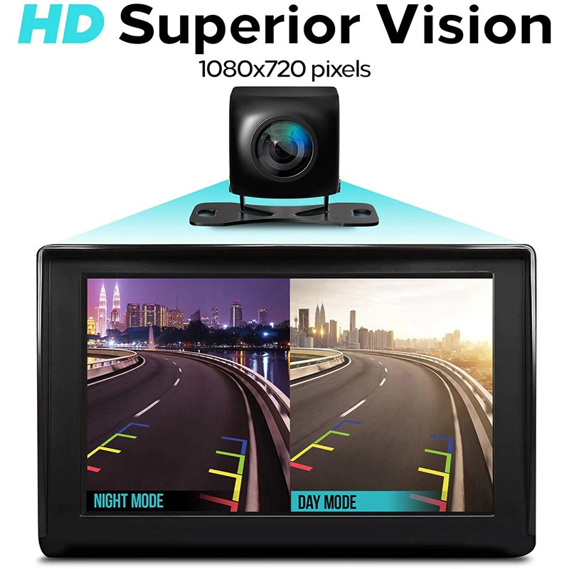 Camera Lùi AHD Len Mắt Cá góc rộng 170 độ, Camera De 1080p Cực Nét dành cho màn hình DVD Android