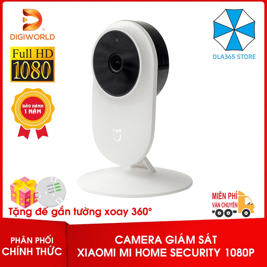 [Bản Quốc tế 2017] Camera giám sát Xiaomi Mijia Mi Home Security 1080P + Tặng đế gắn tường