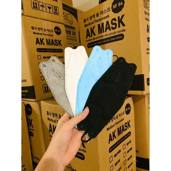 [Túi 10 chiếc] Khẩu trang AK mask KF94, khẩu trang 4 lớp dày dặn chống bụi mịn