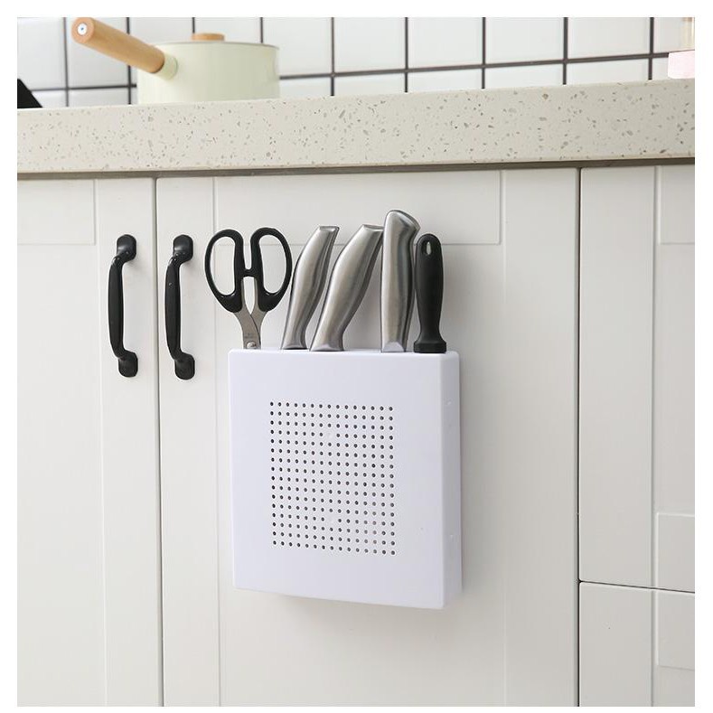 Kệ dán tường đựng dao kéo 3 ngăn