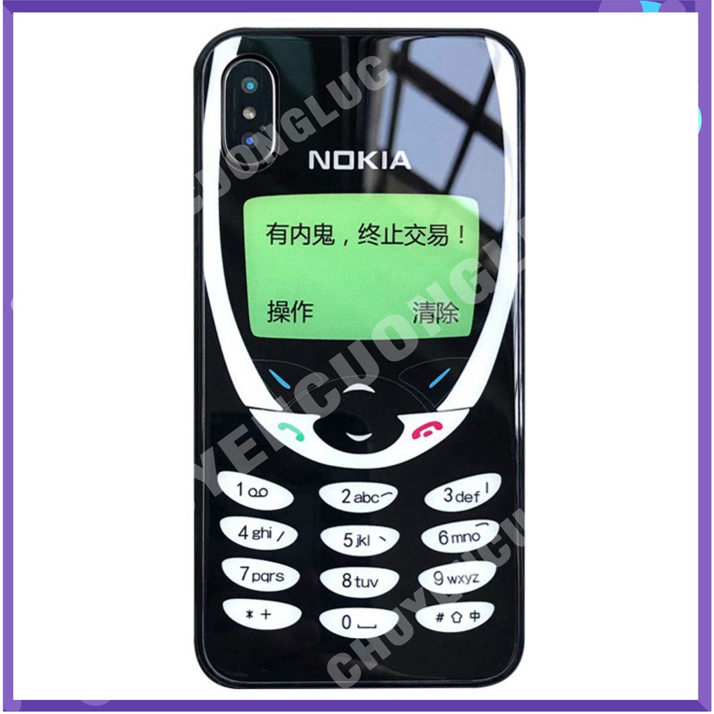 [HOT]  Ốp kính hình mô phỏng Nokia PK28 - iPhone 6/6S - 6 Plus/ 6S Plus - 7/ 8 - 7Plus/ 8Plus - X/XS/XS Max - CCL0806
