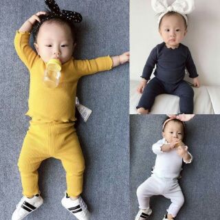 Combo 5 bộ coton len cho bé trai bé gái