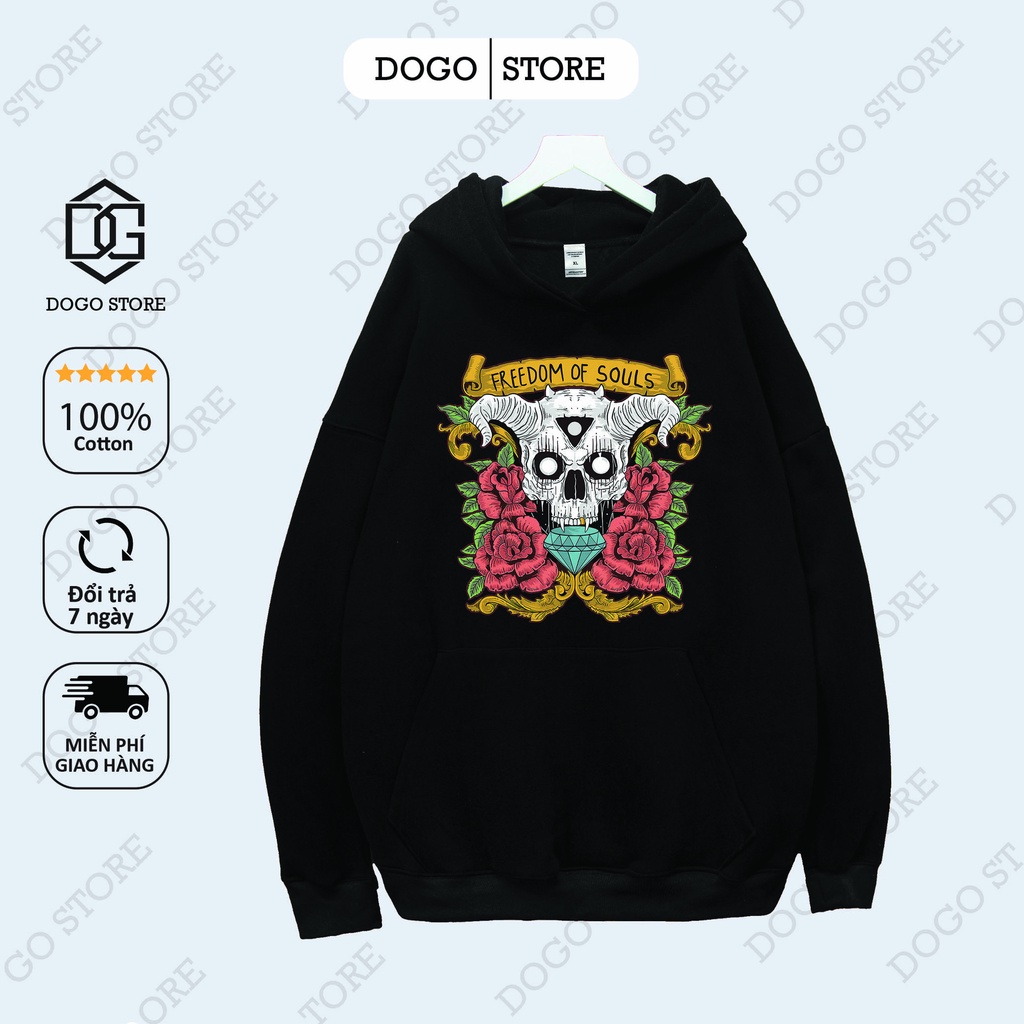 Áo Nỉ Hoodie FREEDOM OF SOULD Dogo Store , áo hoodie nam nữ nỉ bông cotton