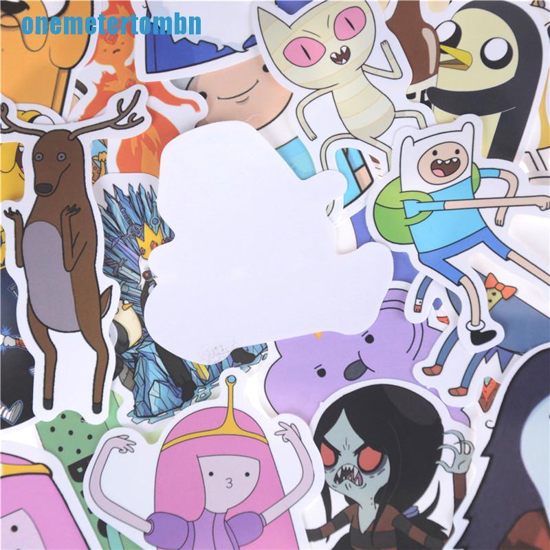 Set 30 Miếng Dán Hoạt Hình Adventure Time Trang Trí Laptop / Va Li