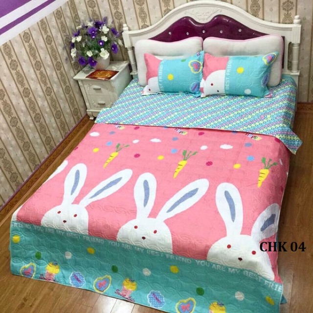 Bộ ga gối hình con thỏ