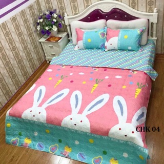 Bộ ga gối hình con thỏ