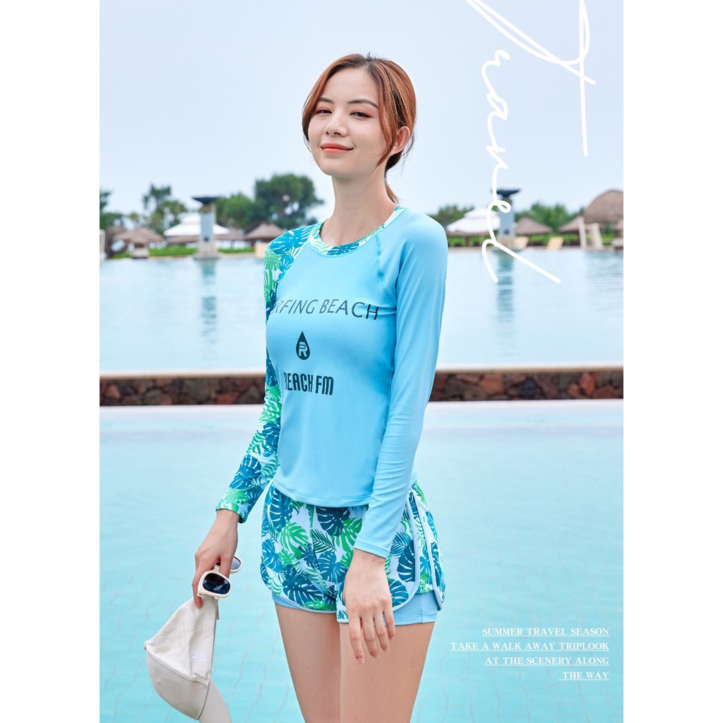 Đồ bơi bikini nữ dài tay trẻ trung năng động BE01