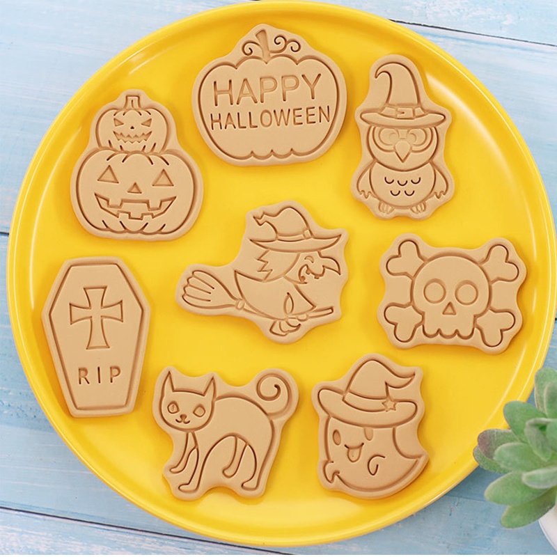 Khuôn Nhựa Cắt Bánh Quy Tạo Hình Chủ Đề Halloween