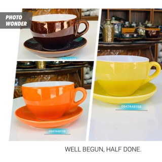 Bộ cốc capuchino quai đắp 220ml ( tuỳ chọn màu )
