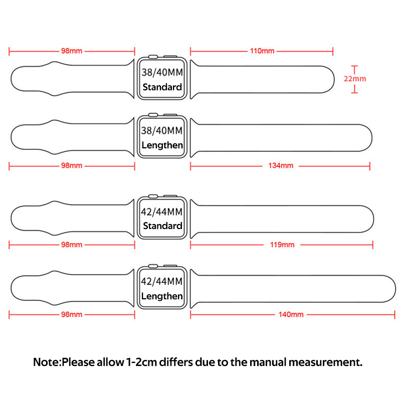 Dây đeo đồng hồ bằng silicon cao su mềm cho Apple Series 5 4 3 2 6 Se 38Mm 42Mm Iwatch 4/5 40Mm 44Mm