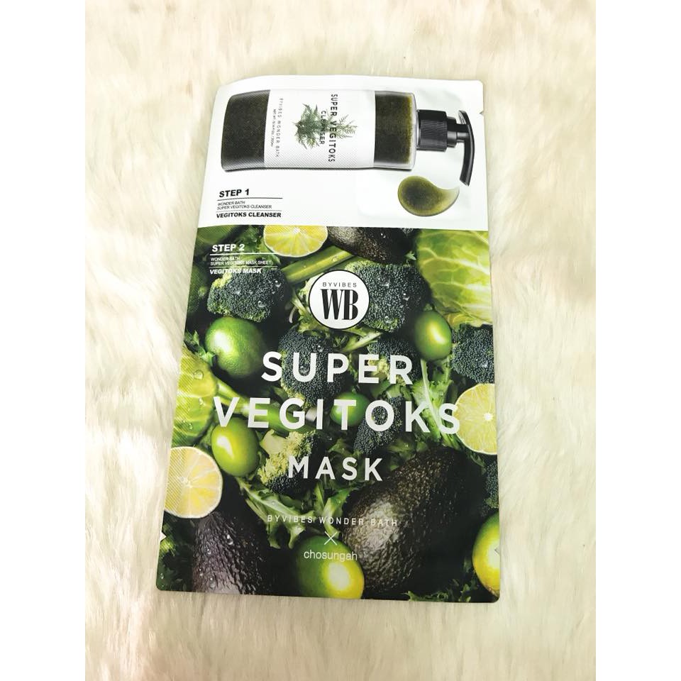 Mặt nạ thải độc dưỡng da rau củ Super Vegitoks Mask Hàn Quốc